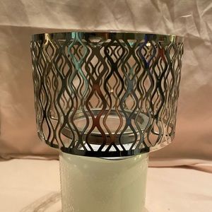 Yankee Candle silver metal shade topper (candle not included)